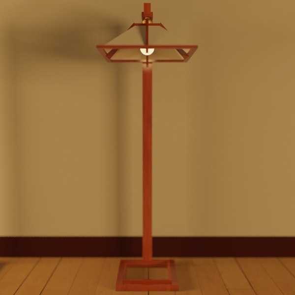 3dsmax taliesin floor lamps yamagiwa - Yamagiwa Taliesin 1 Floor... by okrim